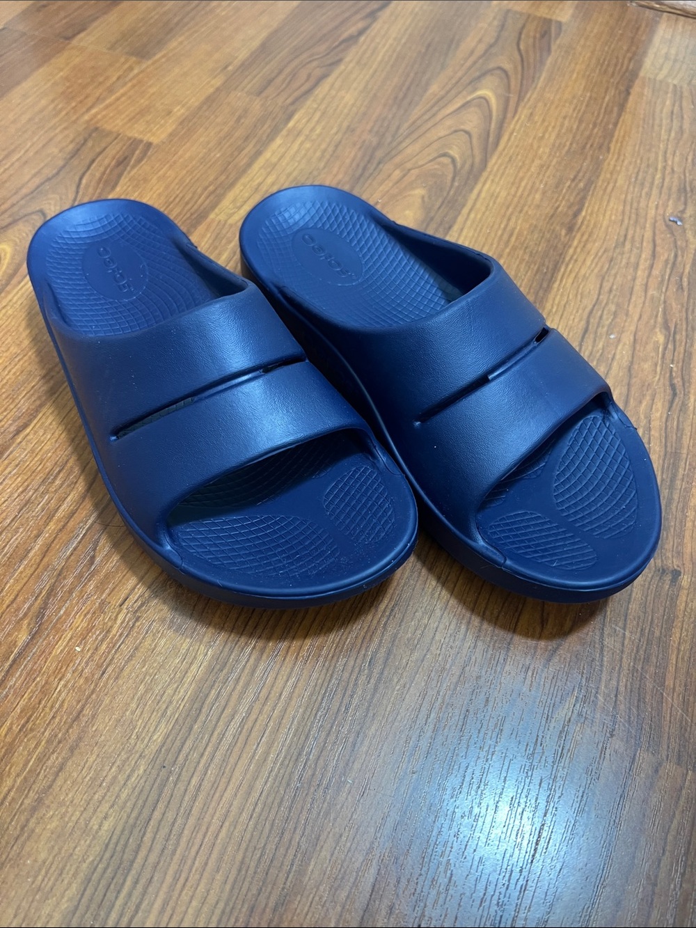 OOFOS OOAH Recovery Sandals Blue Mens Sz 6/Womens Sz 8 Unisex EUC - Picture 2 of 10